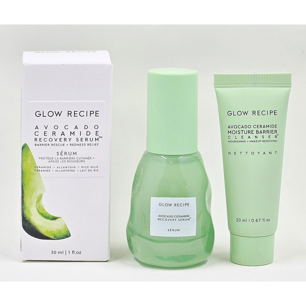 Glow Recipe Avocado Ceramide Recovery Serum + Moisture Barrier Cleanser Set